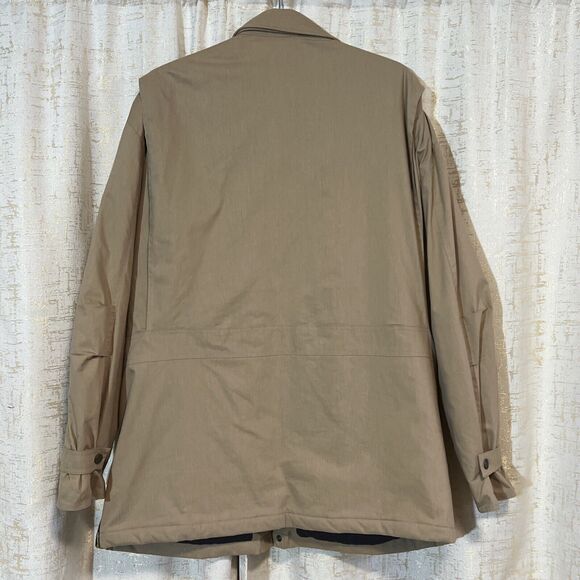 Austin Clothing Company Tan Barn Jacket Navy Fleece and Quilted Lining Men’s XXL - Picture 2 of 7